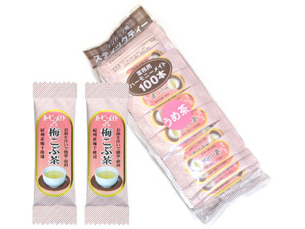 ハーモニーメイト 梅こぶ茶 100本