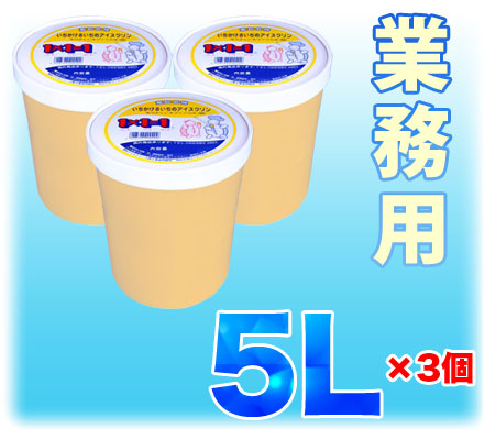 高知のアイスクリン「1×1=1(いちかけるいち)」選べる業務用・5リットル×3個セット