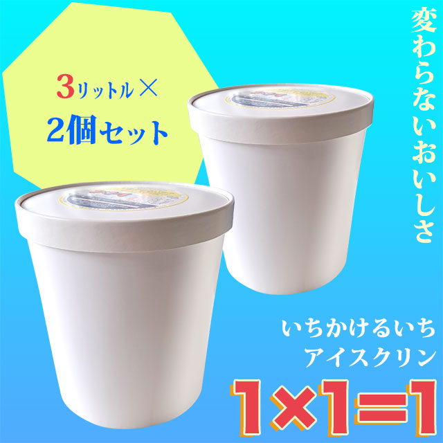 高知のアイスクリン「1×1＝1（いちかけるいち）」選べる業務用・3リットル×2個セット（3L×2）