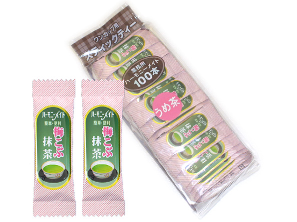 ハーモニーメイト 梅こぶ抹茶 100本