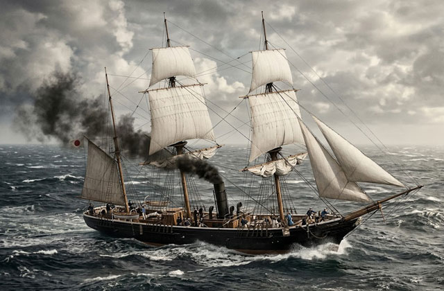 アイスクリンを初めて食べたとされる咸臨丸