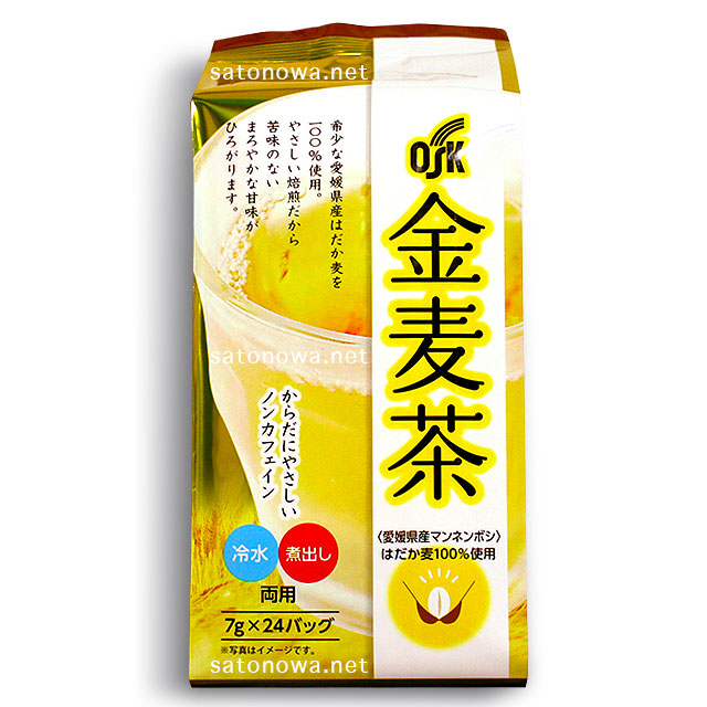 ＯＳＫ金麦茶・愛媛県産マンネンボシ・はだか麦１００％使用・7ｇ×24バッグ（麦茶ティーバッグ）