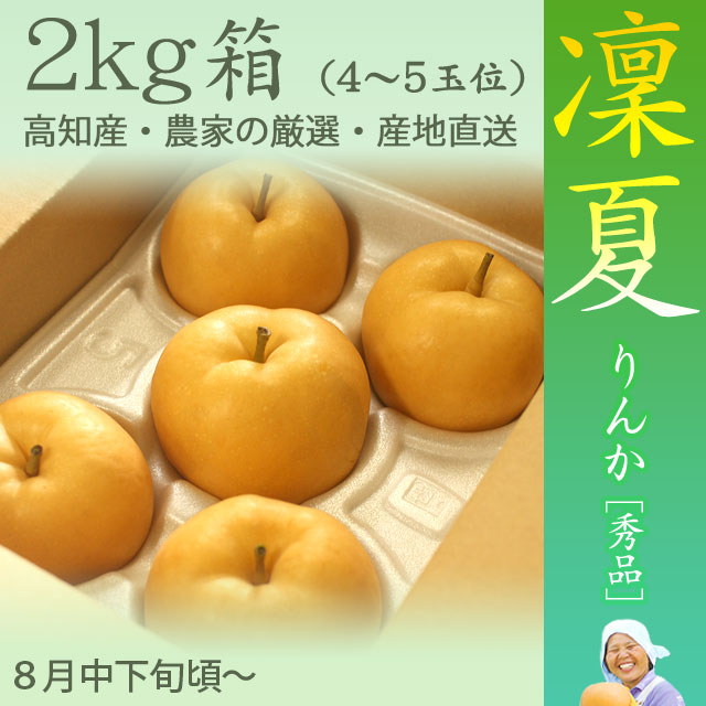 凜夏(りんか)梨（なし）・秀品・2kg・4～5玉前後入・木なり完熟・【産地直送】
