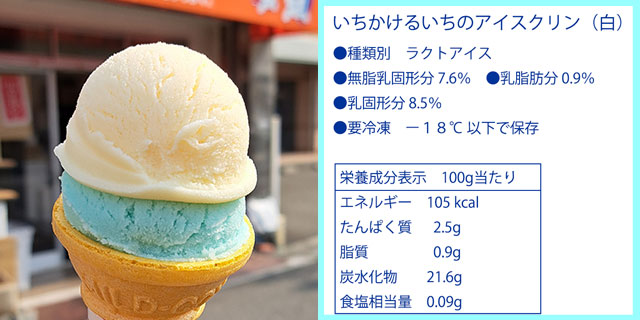 いちかけるいちのアイスクリン・成分について