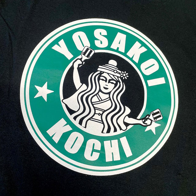 よさこい高知（YOSAKOI KOCHI）Tシャツ・ロゴ部分アップ